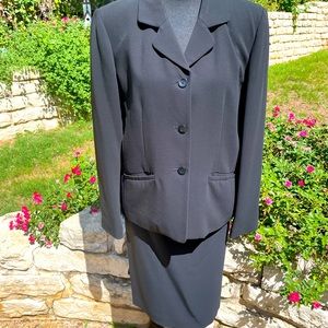 Talbots, Black, Jacket, Size 10P, Black, Skirt, Size 12P